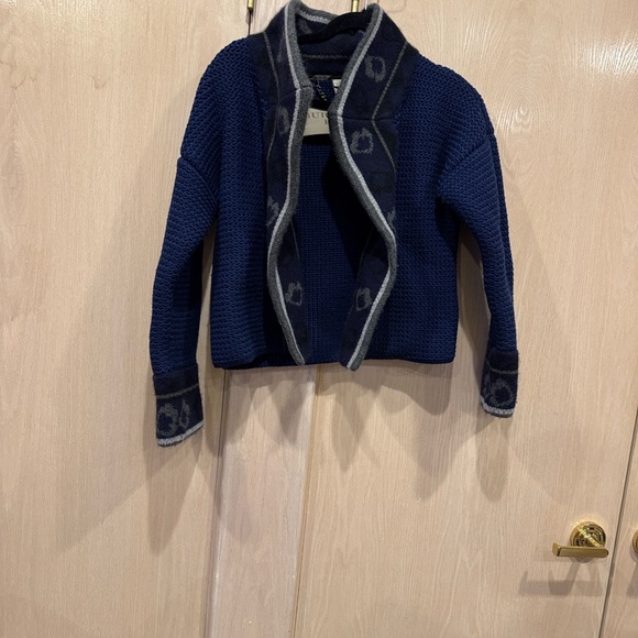 Burberry Sweaters - Burberry Navy and Black Knit Cardigan
